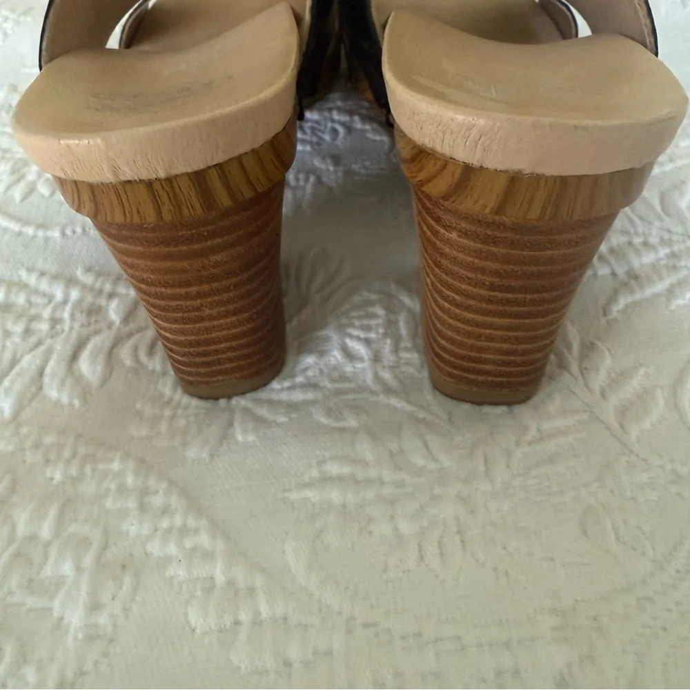 Dansko Amy Slide Black Leather Slide Sandals size 10.5